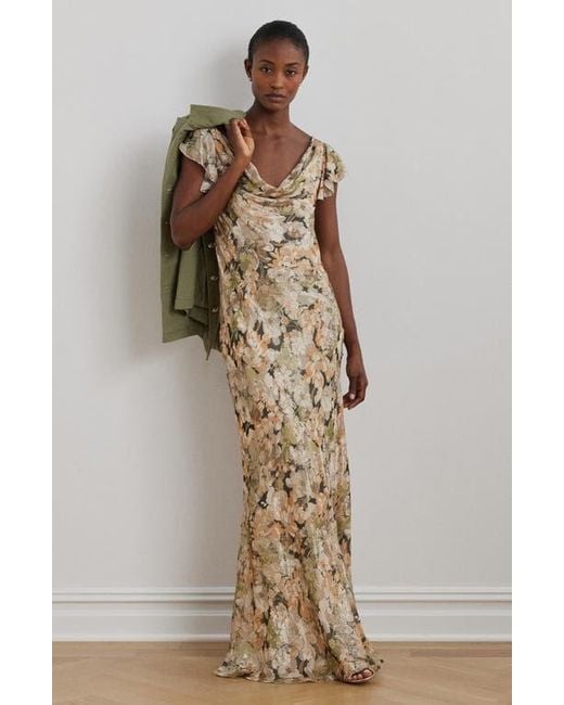 ralph lauren pleated metallic floral dress Pleated Metallic Floral Dress