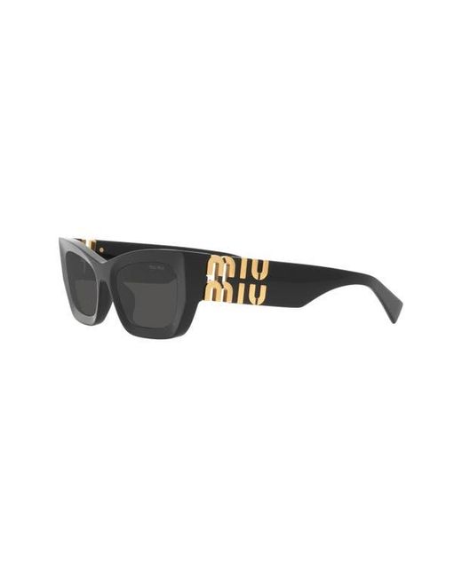 Miu Miu Gray 53Mm Rectangular Sunglasses