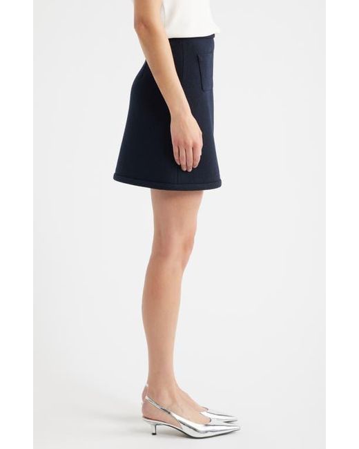 Theory Blue Tweed Miniskirt