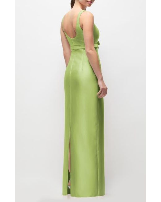 satin green bridesmaid dresses Dark Green Satin One Shoulder Mermaid Long Custom Bridesmaid Dresses ,  BN1198 main image 0