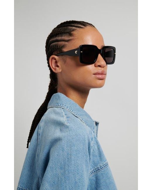 Carrera Black 53Mm Rectangular Sunglasses