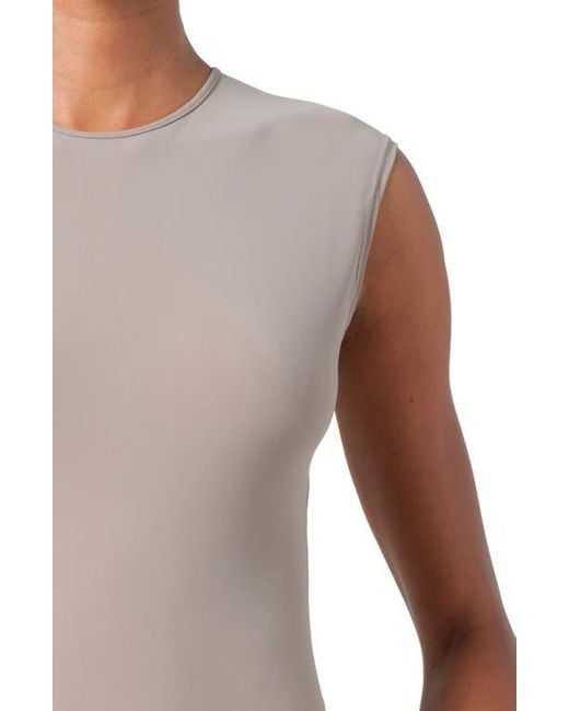 Agolde Brown Aura Cap Sleeve Bodysuit