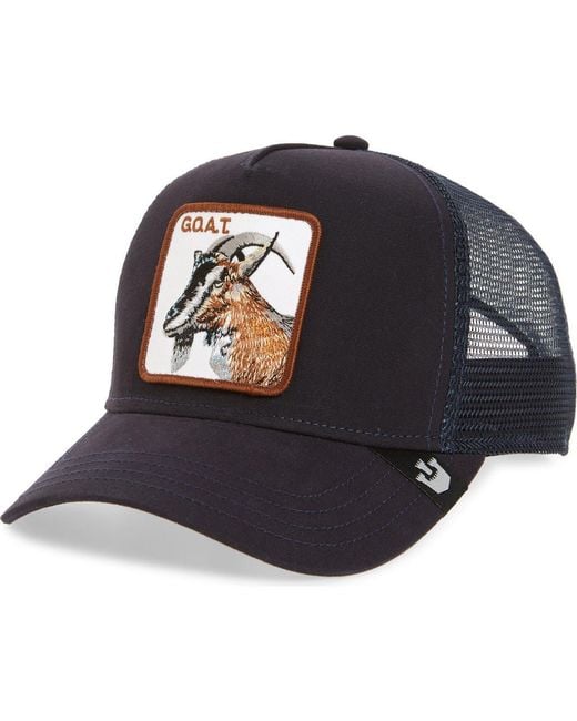 Goorin Bros Blue G.O.A.T. Patch Trucker Hat for men
