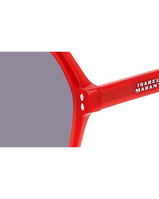 Isabel Marant Red 55mm Gradient Square Sunglasses