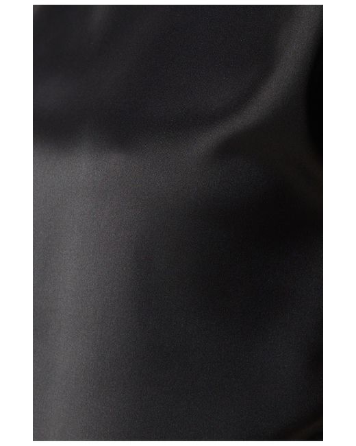 Nasty Gal Black Satin Wrap Miniskirt