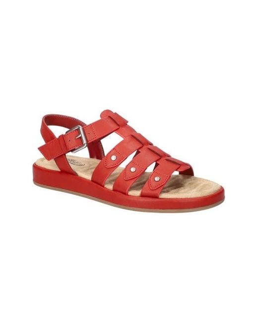 Easy Street Red Chirp Quarter Strap Gladiator Sandal