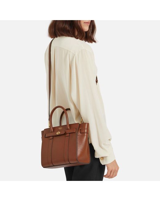 Mulberry Brown Mini Zipped Bayswater Leather Satchel
