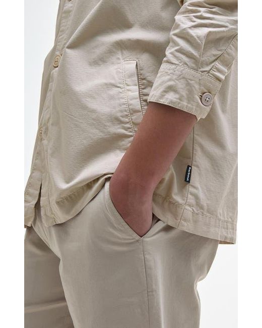 Barbour Gray Rickfell Cotton Ripstop Button-Up Overshirt for men