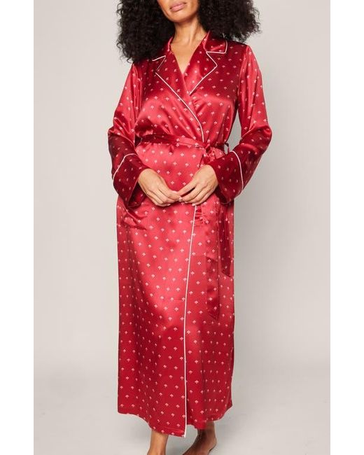 Petite Plume Red Mulberry Silk Robe