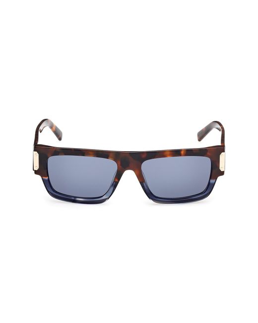 MCM Blue 54Mm Polarized Rectangular Sunglasses