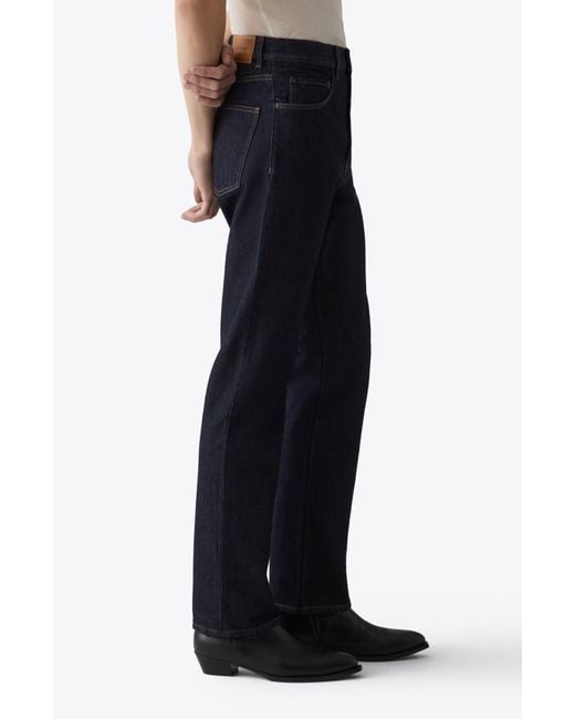 BLK DNM Blue 55 Relaxed Organic Cotton Straight Leg Jeans for men