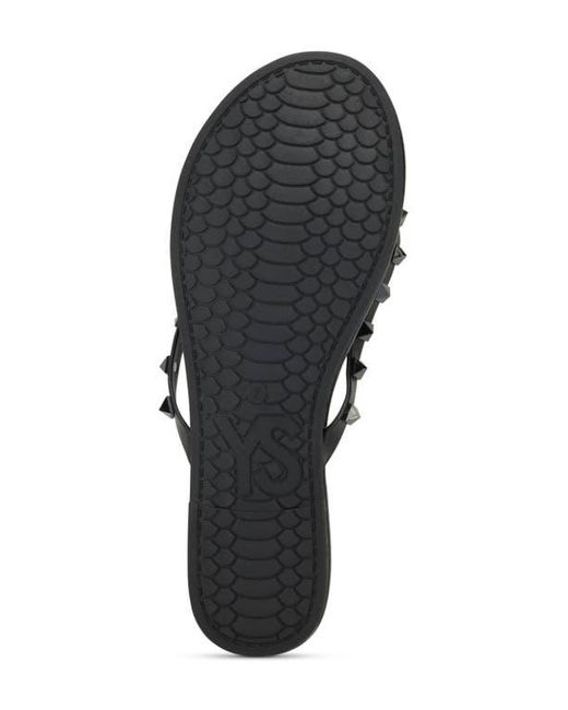 Yosi Samra Black Rivington Stud Flip Flop