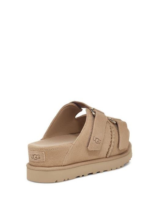 Ugg Brown Goldenstar Platform Slide Sandal