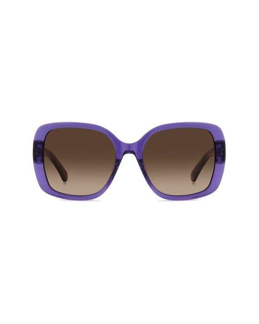 Kate Spade Brown Wenona 57Mm Square Sunglasses