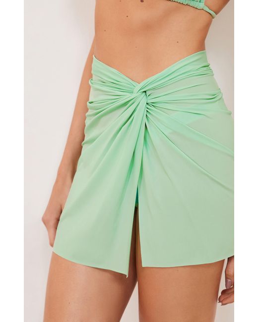 ViX Green Karen Twist Cover-up Skirt