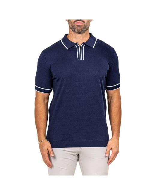 Maceoo Blue Marthy Polo for men