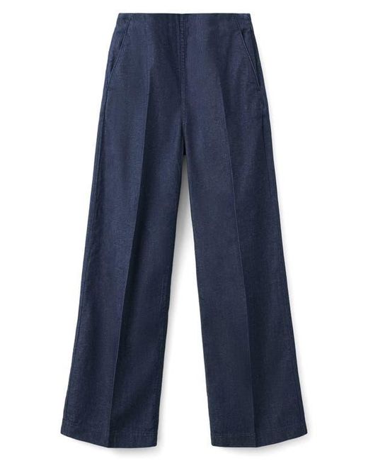 Mango Blue Flat Front Jeans