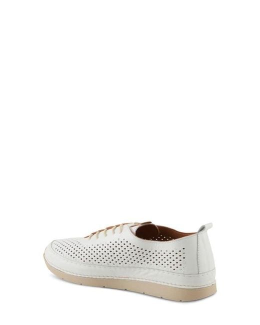Spring Step White Breen Perforated Sneaker