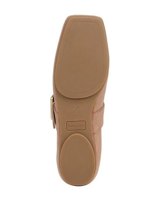 Franco Sarto Brown Oakes Square Toe Flat