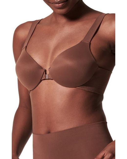 Spanx Brown Spanxsmooth Bra-Llelujah! Underwire Lightly Lined Full Coverage Bra