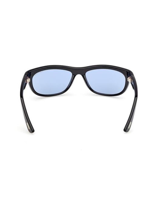 Tom Ford Blue Anders 62Mm Oversize Rectangular Sunglasses for men