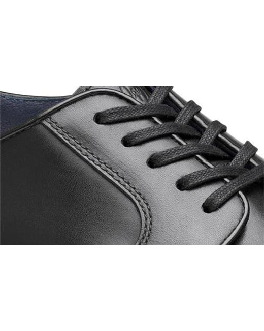 Johnston & Murphy Black Ashton Plain Toe Derby for men