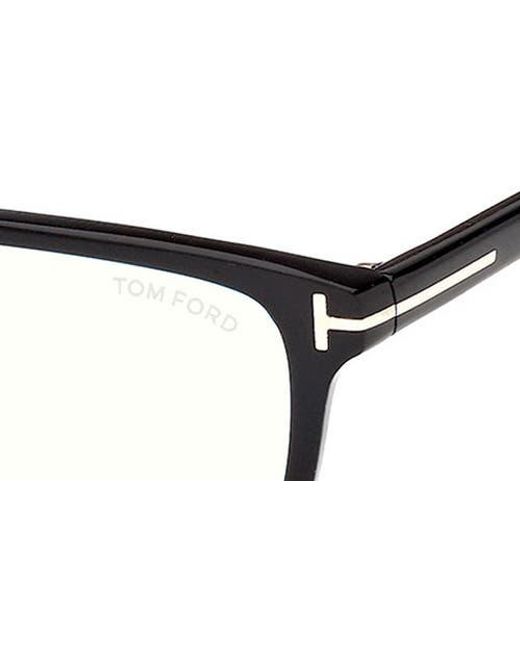 Tom Ford Brown 53Mm Rectangular Light Blocking Glasses for men