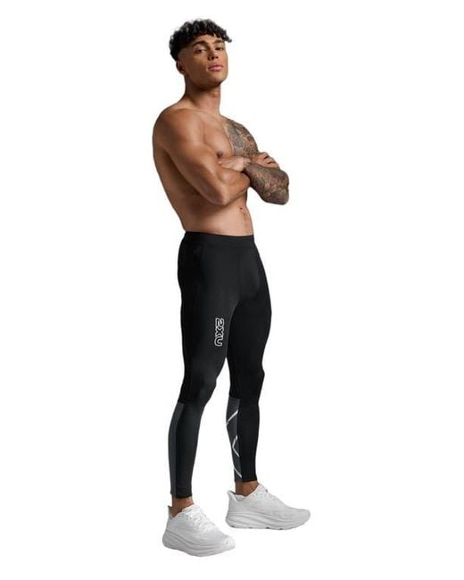 2xu Black Light Speed React Comp Tights for men