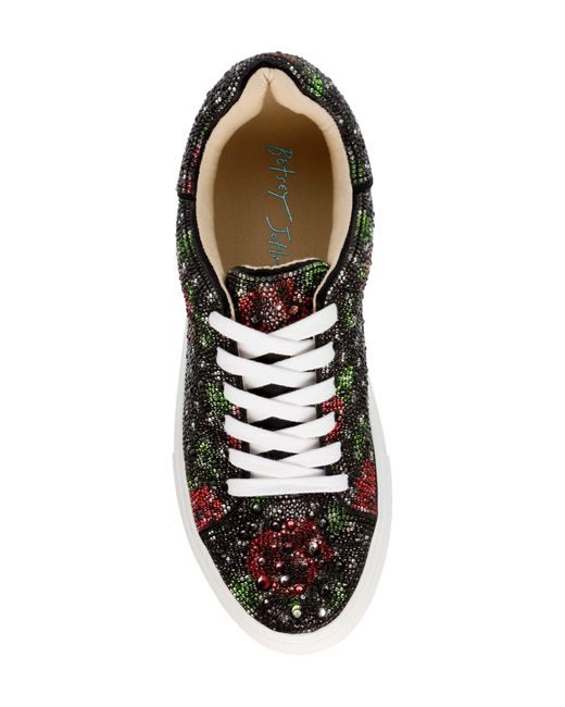 Betsey Johnson Multicolor Sidny Crystal Pavé Platform Sneaker