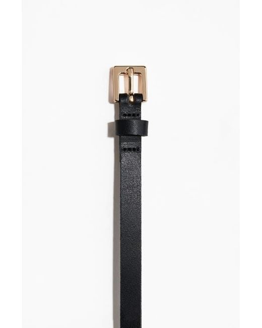 H&M Gray Split Leather Waist Belt