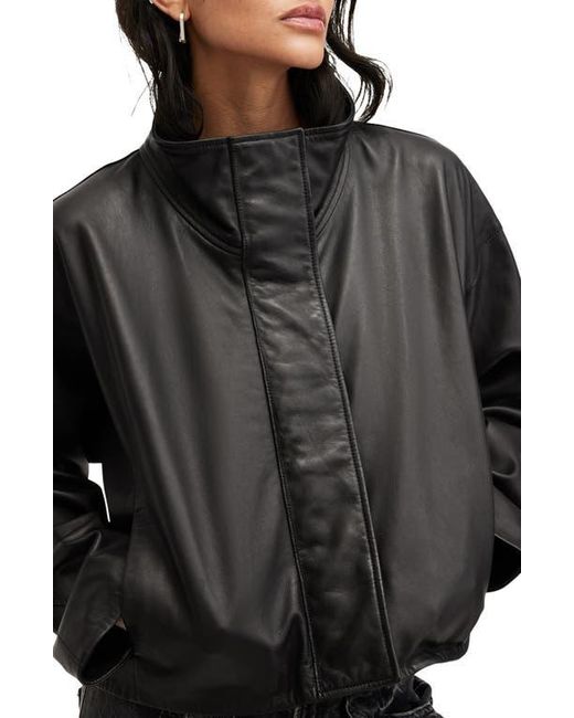 AllSaints Black Ryder Leather Jacket