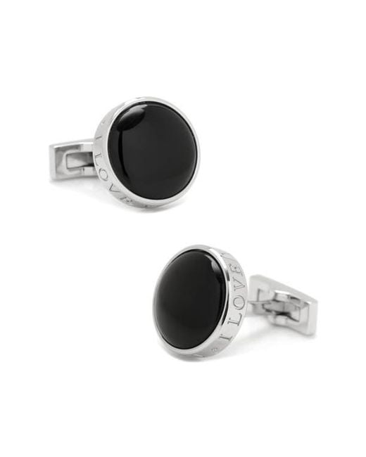 Cufflinks Inc. Black I Love You Onyx Cuff Links for men