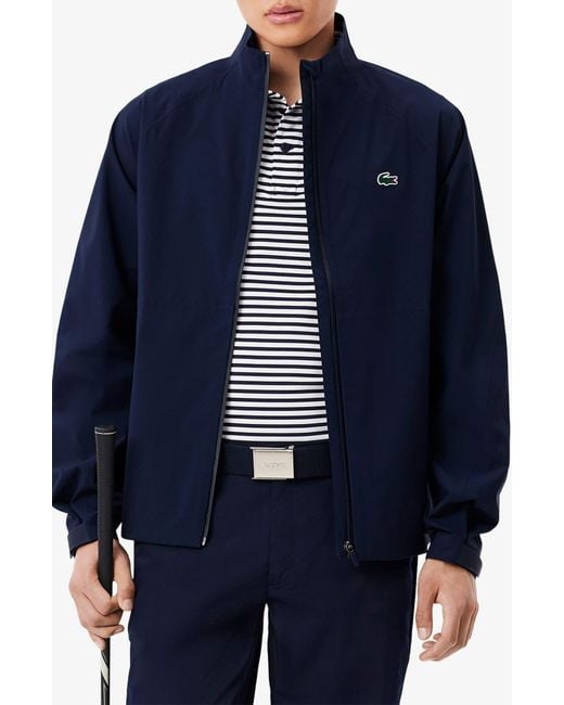Lacoste Blue Waterproof Performance Stretch Golf Jacket for men
