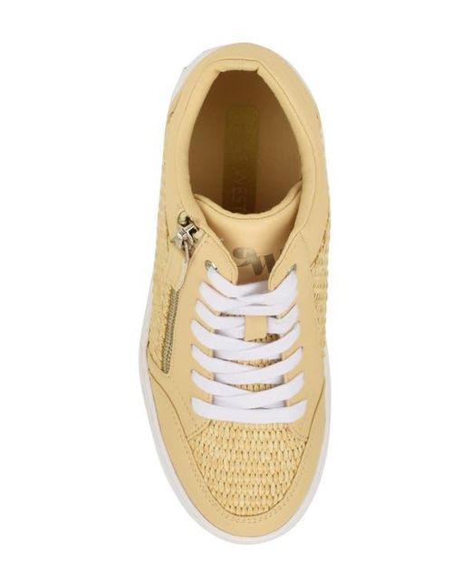 Nine West Natural Tons Lace-Up Wedge Sneaker