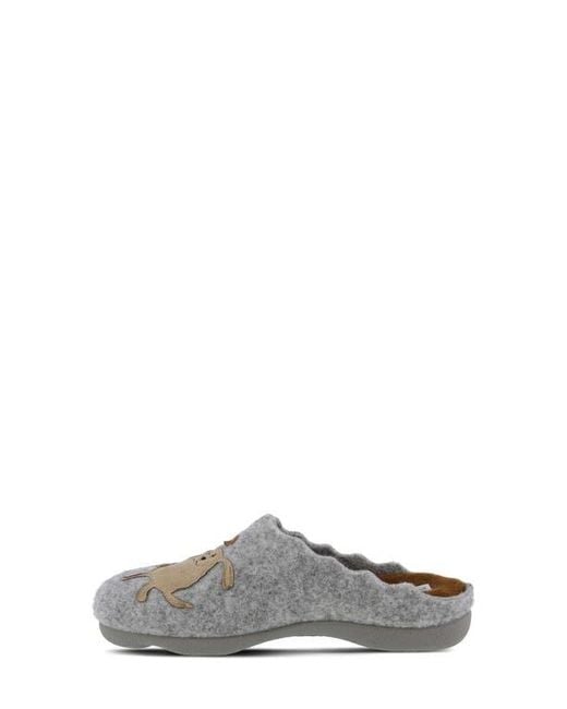 Flexus by Spring Step Gray Petlove Scuff Slippers
