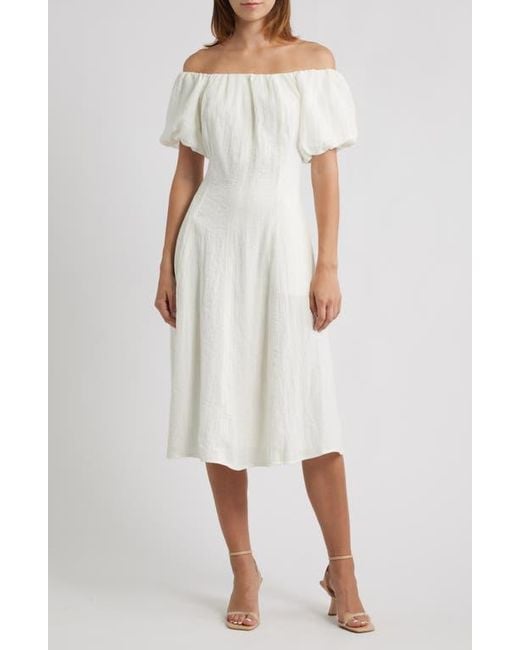 sam edelman off the shoulder dress Sam Edelman Off The Shoulder Aline Midi Dress