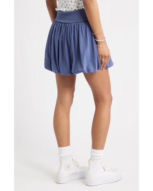 BP. Blue Bubble Hem Miniskirt