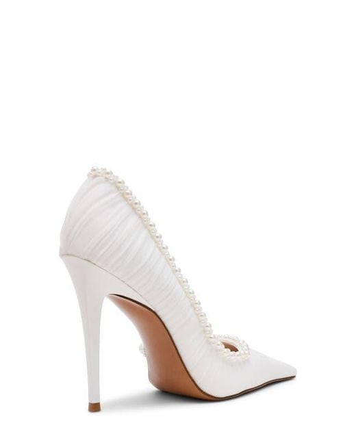 Steve Madden White Elegant Half D'Orsay Pump