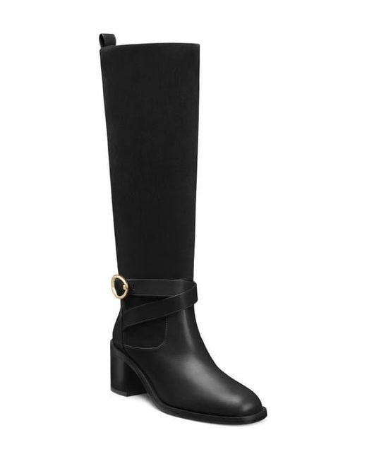 Stuart Weitzman Women's Black Benni Riding Boot 55