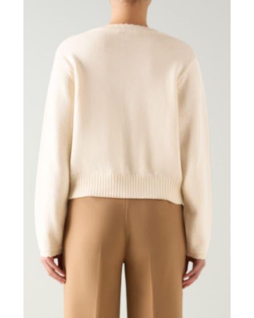 L.K.Bennett Natural Sandy Relaxed Cotton & Cashmere Sweater