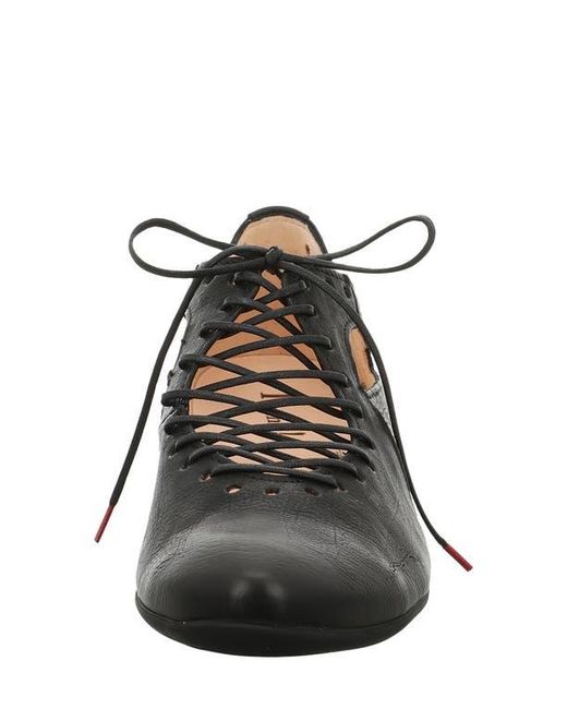 Think! Black Guad Lace-Up Flat