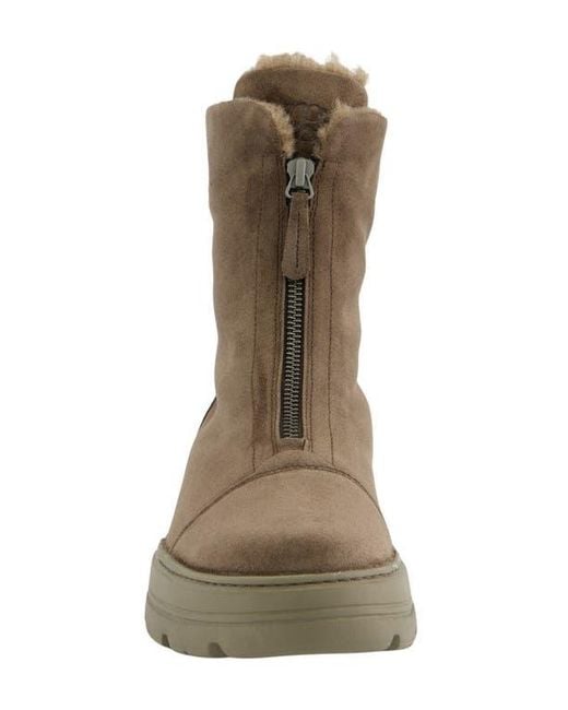 Paul Green Brown Cameo Faux Fur Bootie