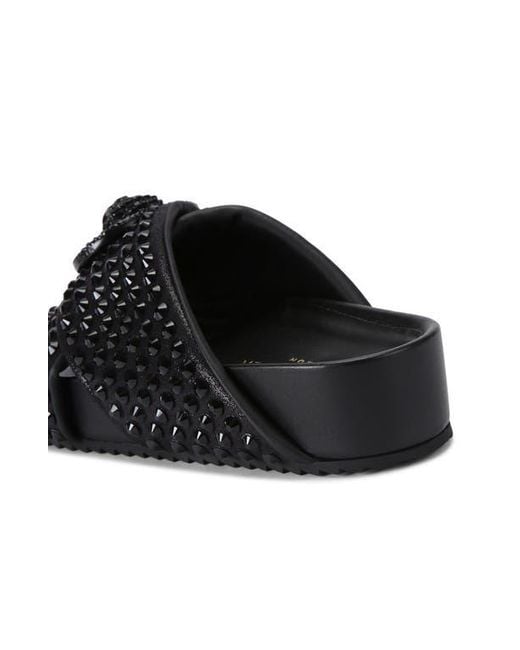 Kurt Geiger Black Chelsea Cross Strap Flatform Sandal