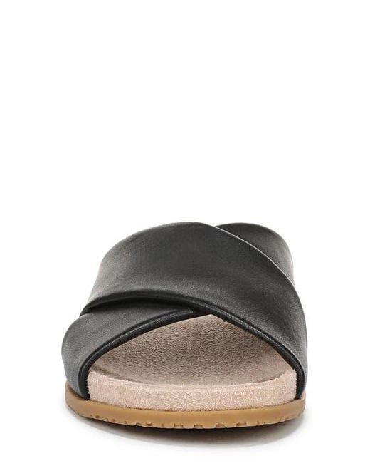 Vionic Black Etna Crossover Slide Sandal