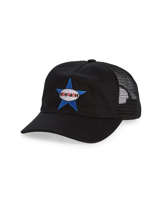 Noah NYC Black Always Got The Blues Snapback Trucker Hat for men