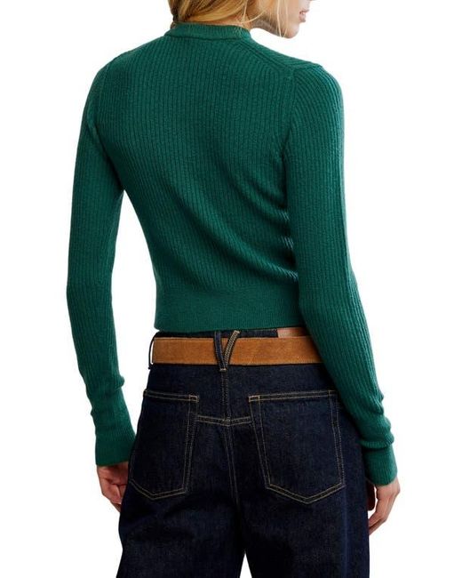 Free People Green Even After Rib Sweater