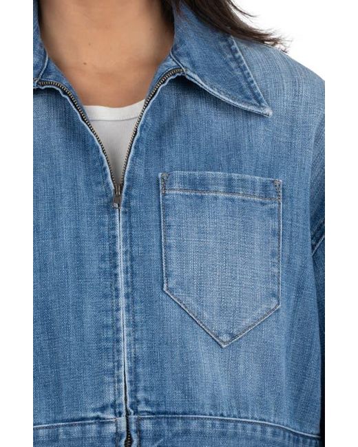 Kut From The Kloth Blue Luna Oversize Crop Denim Jacket
