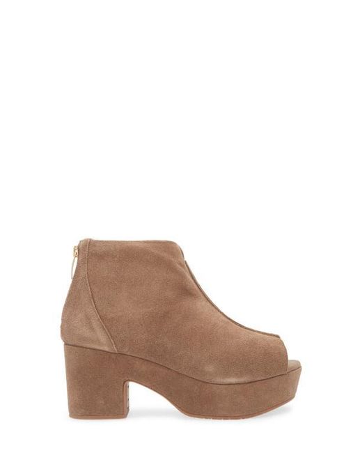 Chocolat Blu Brown Gabe Open Toe Platform Bootie