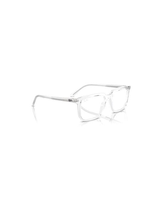 Ray-Ban White 52Mm Rectangle Optical Glasses