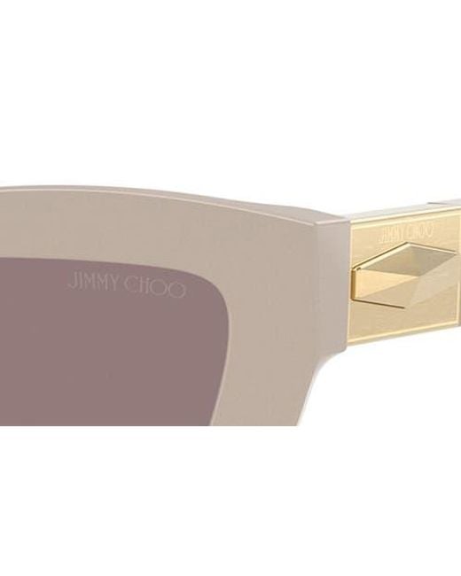 Jimmy Choo Gray 54Mm Cat Eye Sunglasses for men